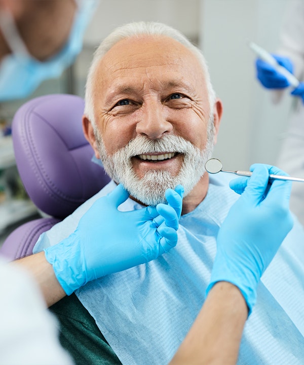 Woman in dental chair