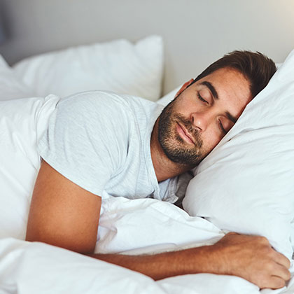 Man sleeping peacefully