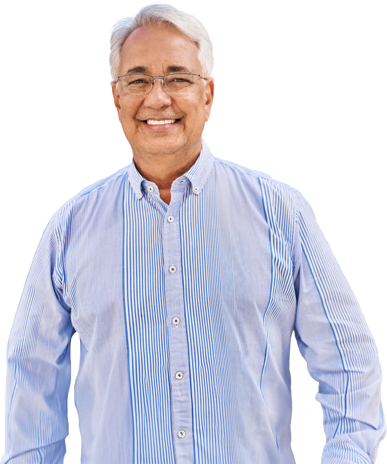 Smiling dental implant patient