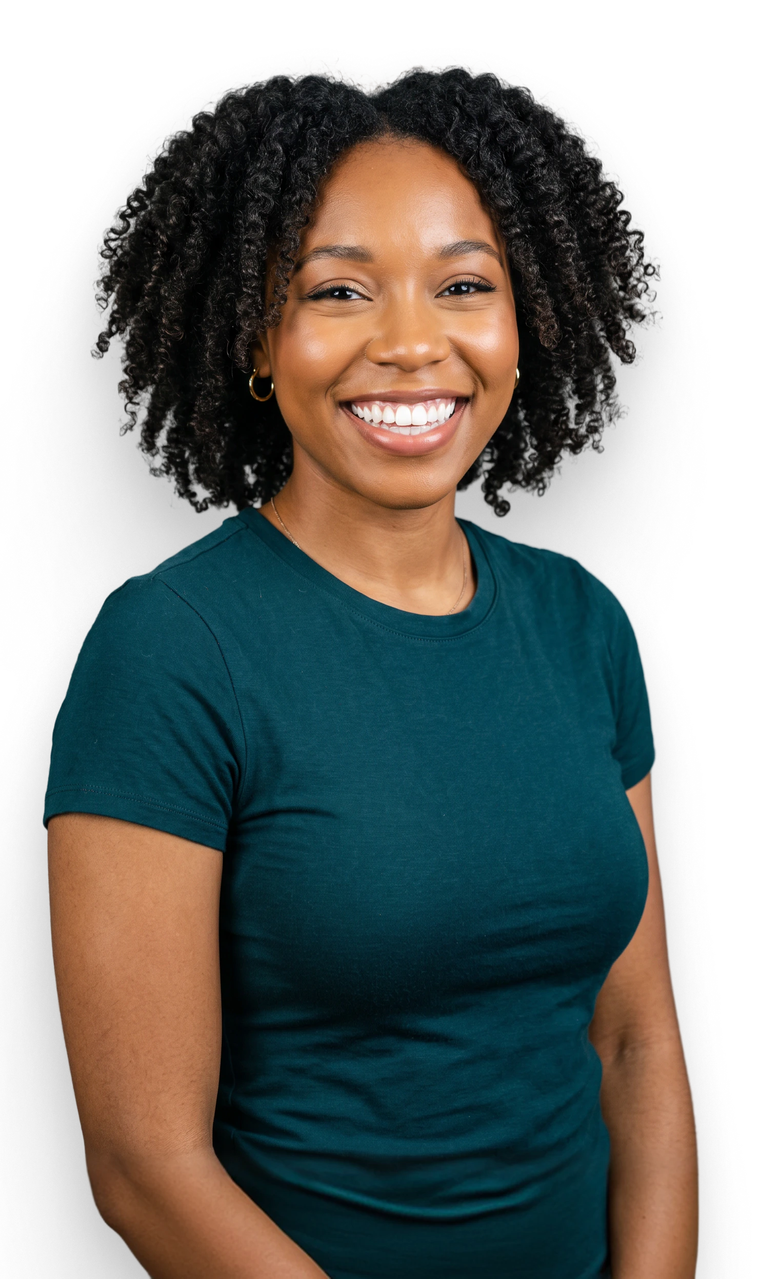 smiling woman with white teeth