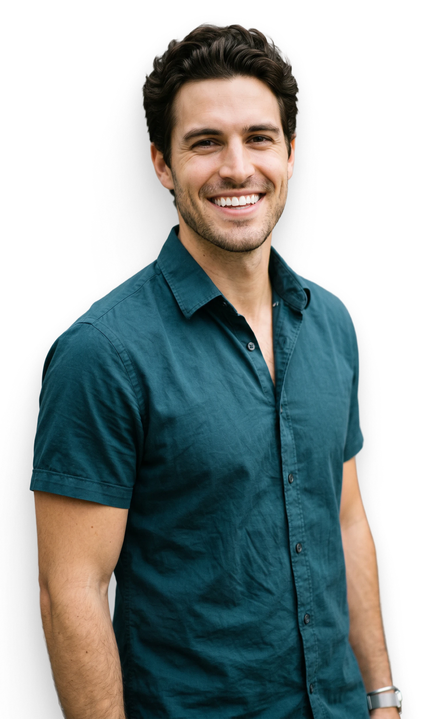 smiling man with white teeth