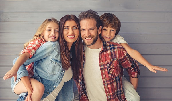 Smiling family