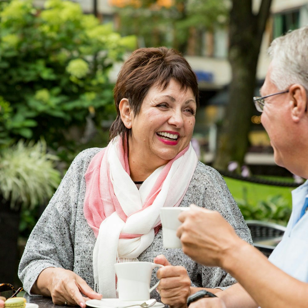 Couple after dental implants