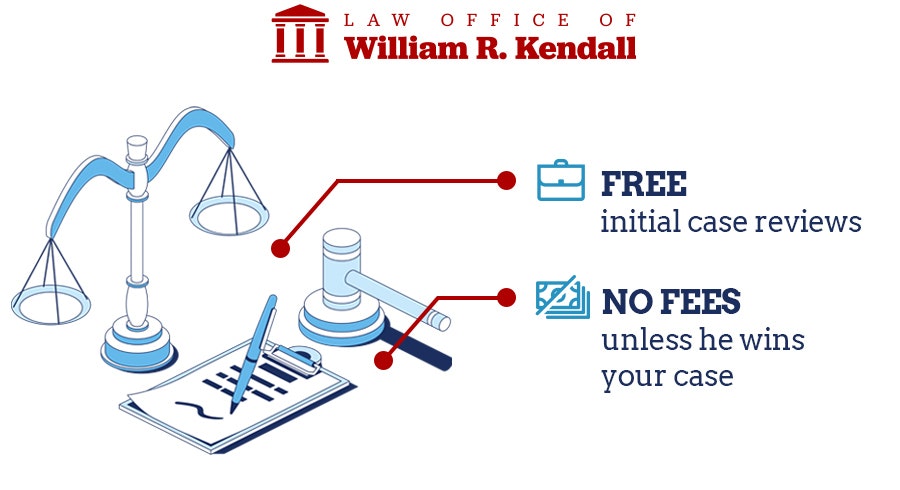 Bill Kendall provides free initial case reviews, and collects no fees unless he wins your case.