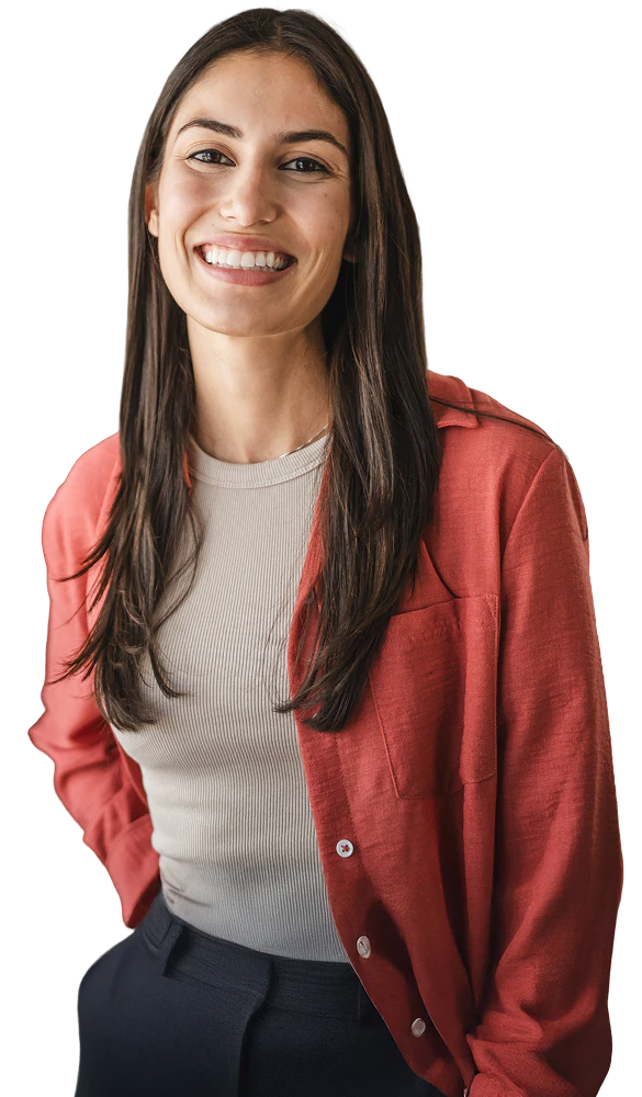dark haired woman smiling