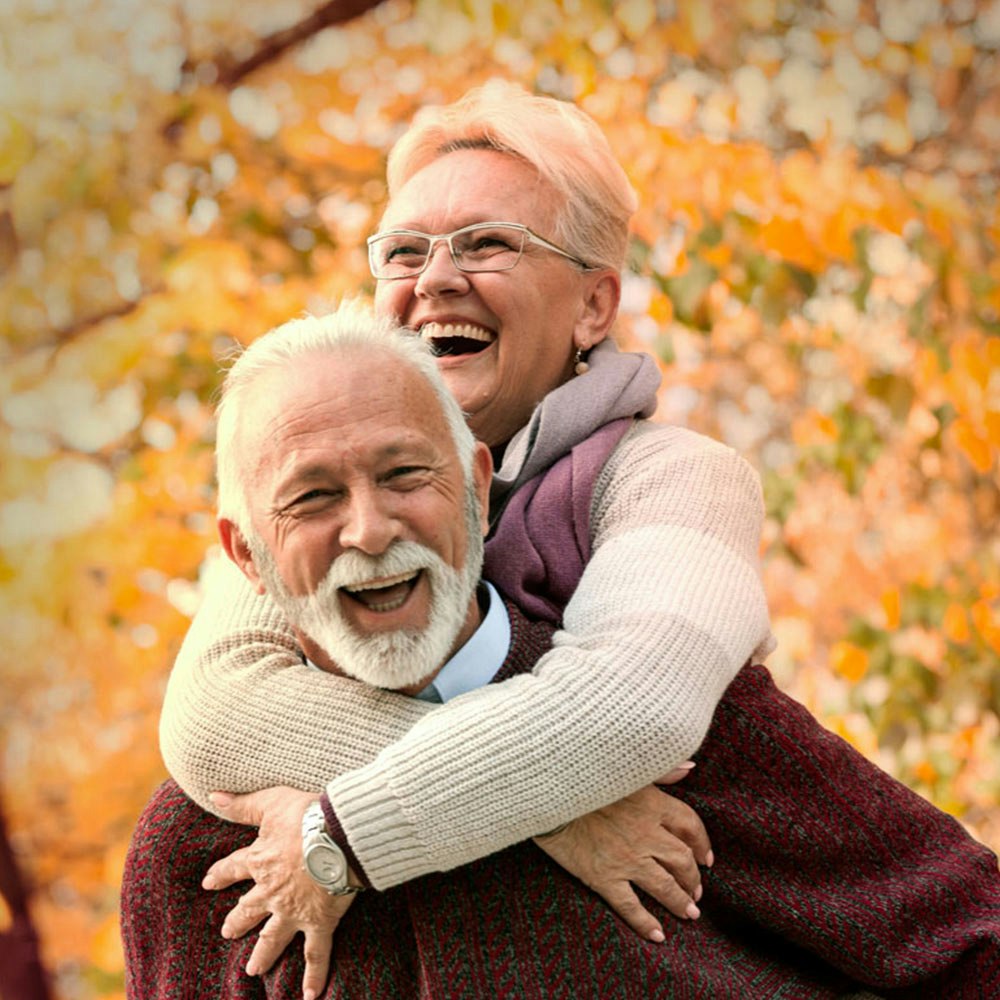 smiling mature couple