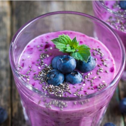 A purple smoothie