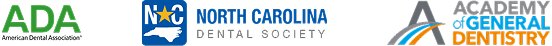 ada logo, north carolina dental society logo, academy of general dentistry logo