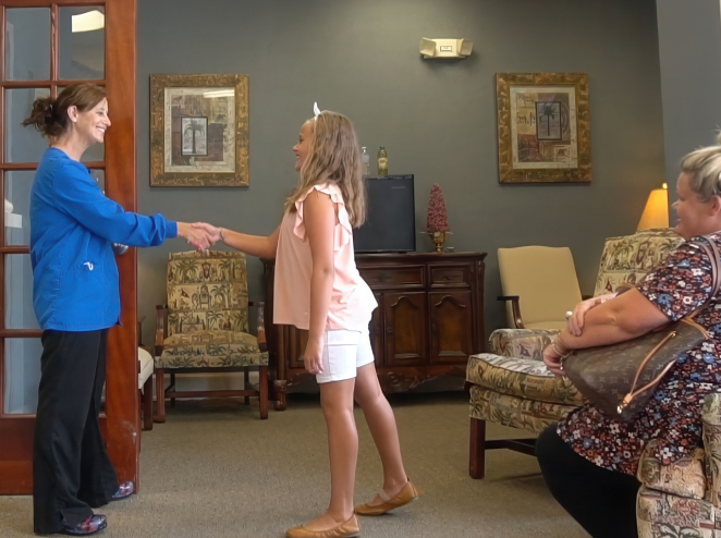 patient meeting dentist