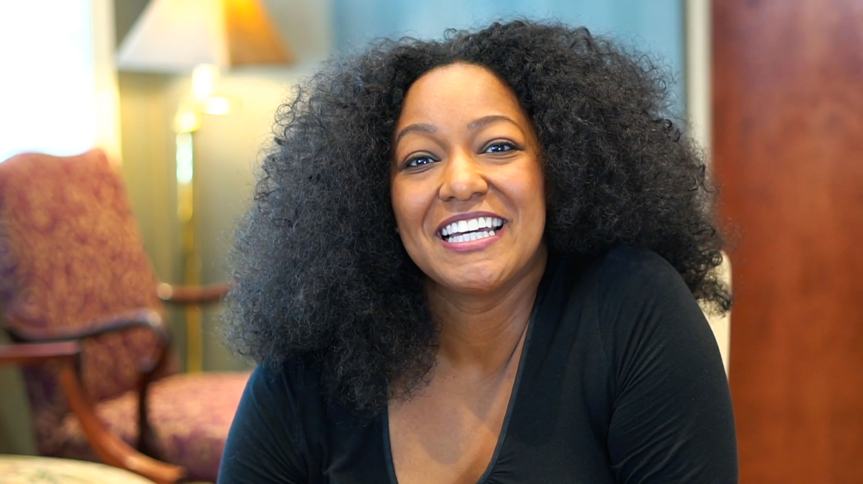 patient with bright smile