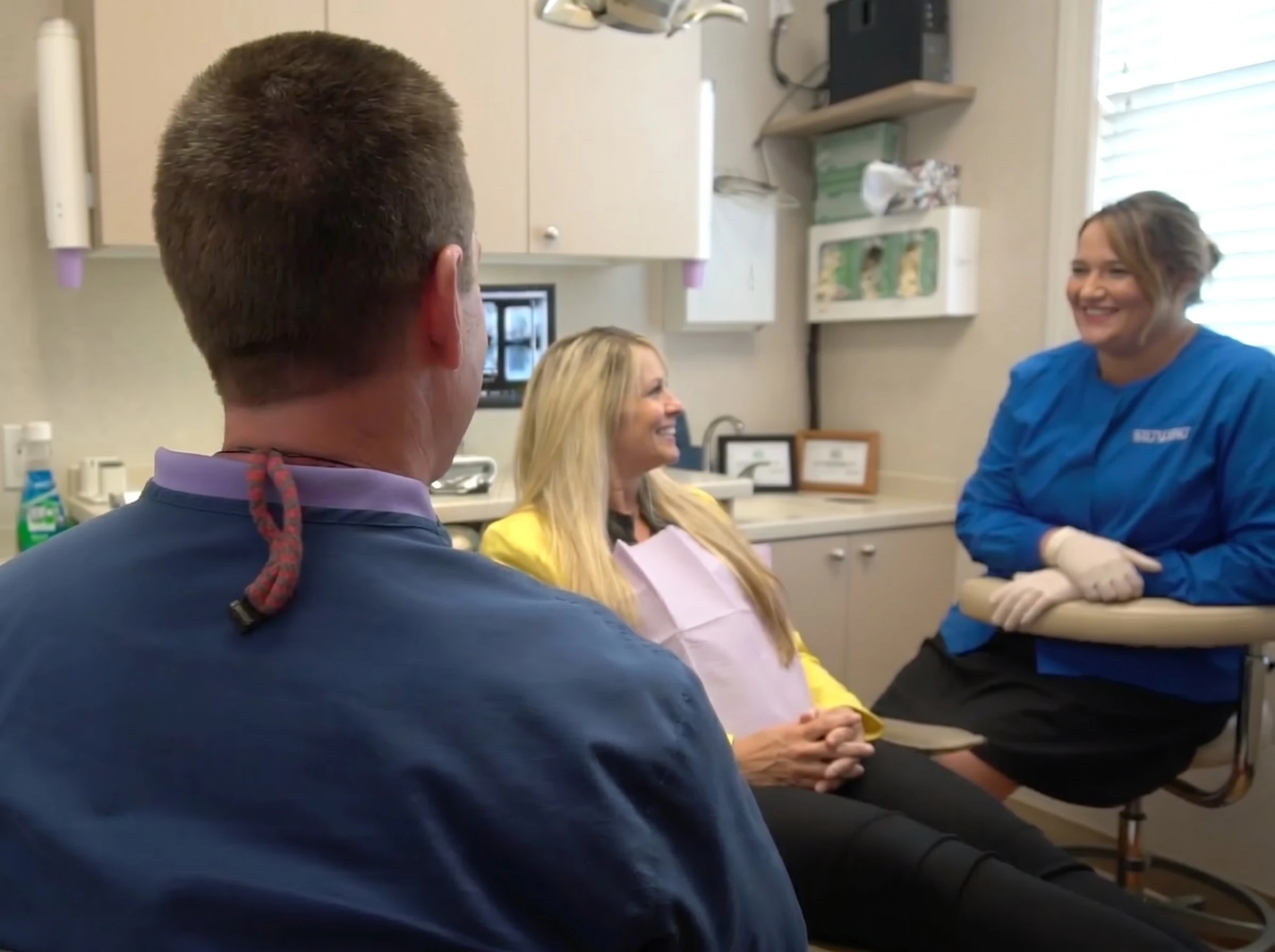 Patient during dental consultation