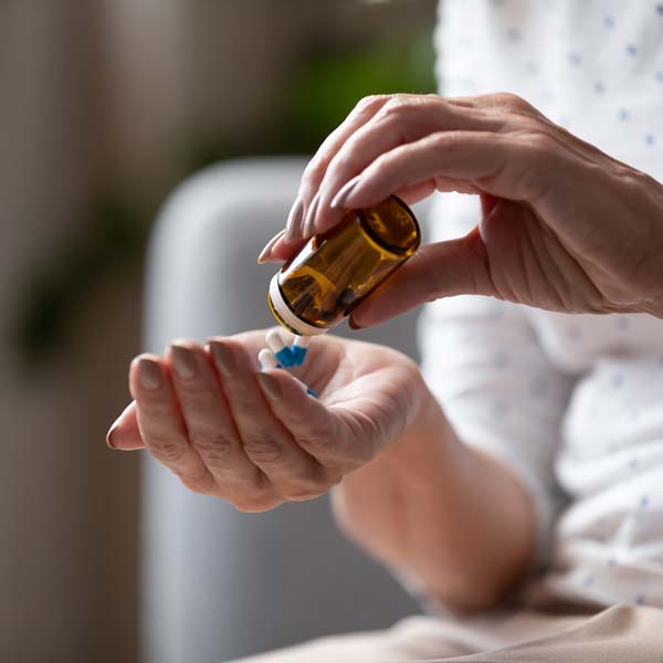 person using blood thinners