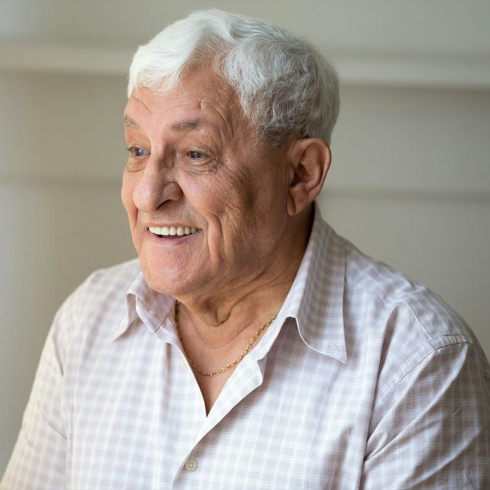 Laughing older man