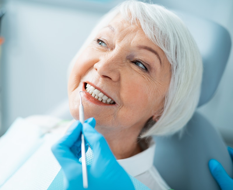 woman visiting dentist