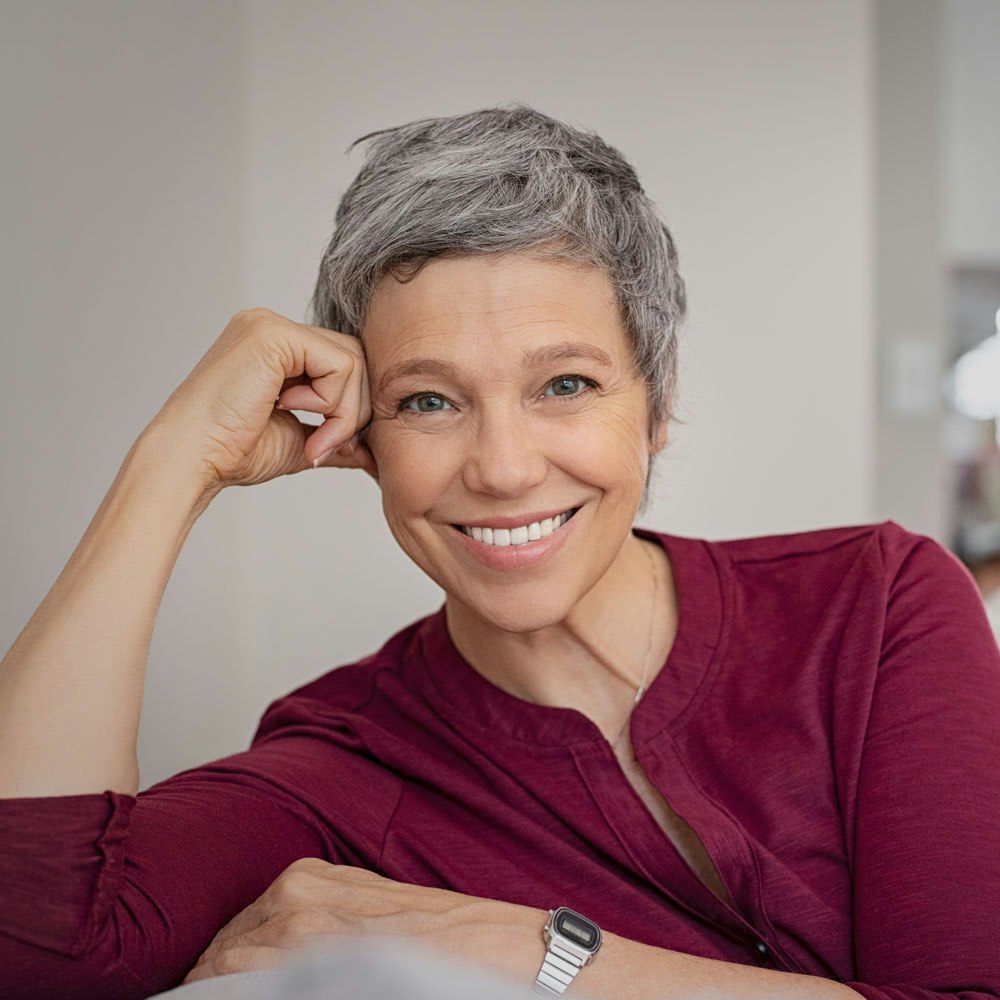Woman posing and smiling