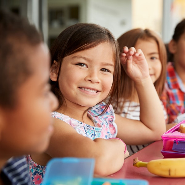 Happy young girl after airway management
