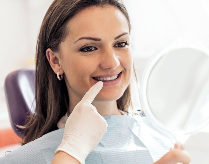 woman in the dental chair