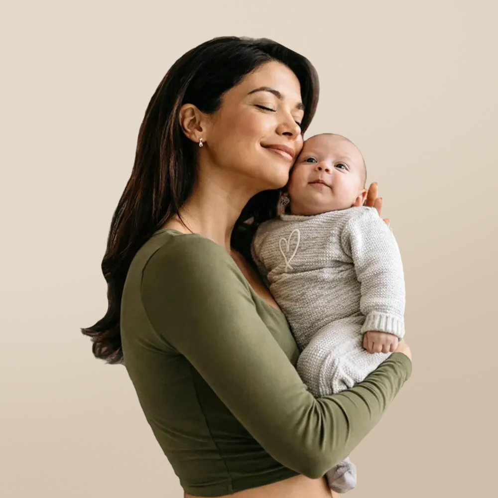 Happy mother with her baby