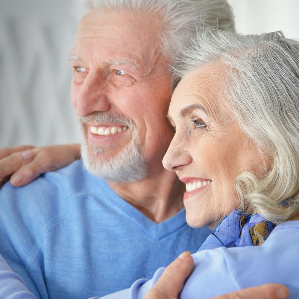smiling mature couple