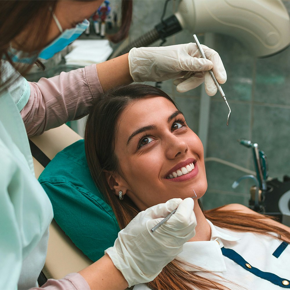 woman at dental checkup