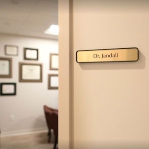 Sign on Dr. Jandali's office