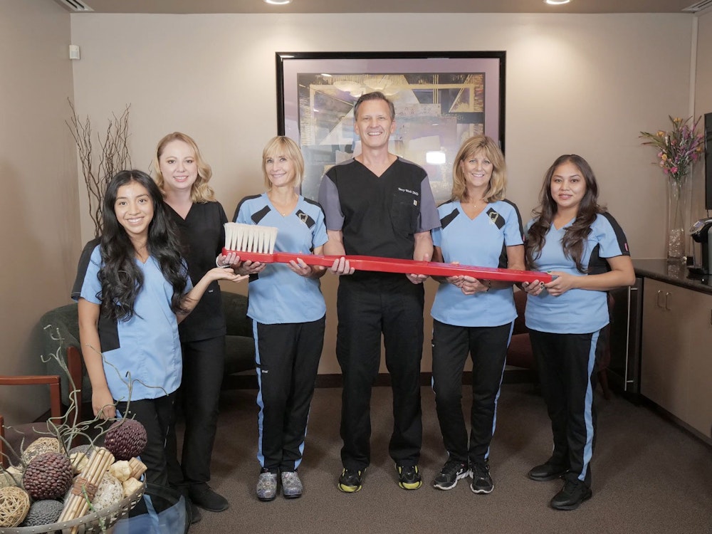 The front desk at Dental Work dentist office in Scottsdale, AZ.