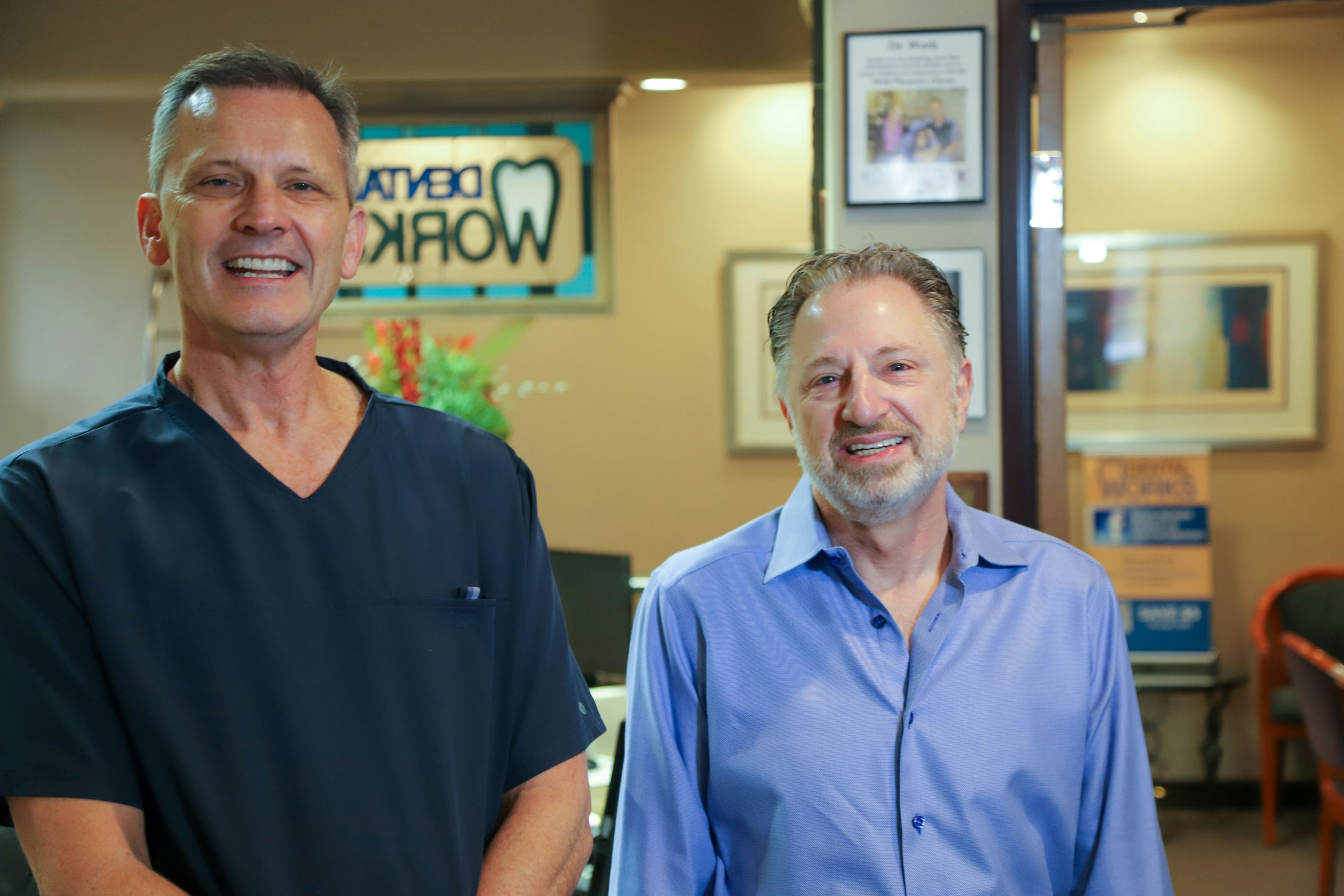 Smiling patient and Dr. Terry Lee Work