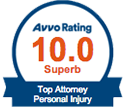 Avvo Rating 10.0 Superb Top Attorney Personal Injury