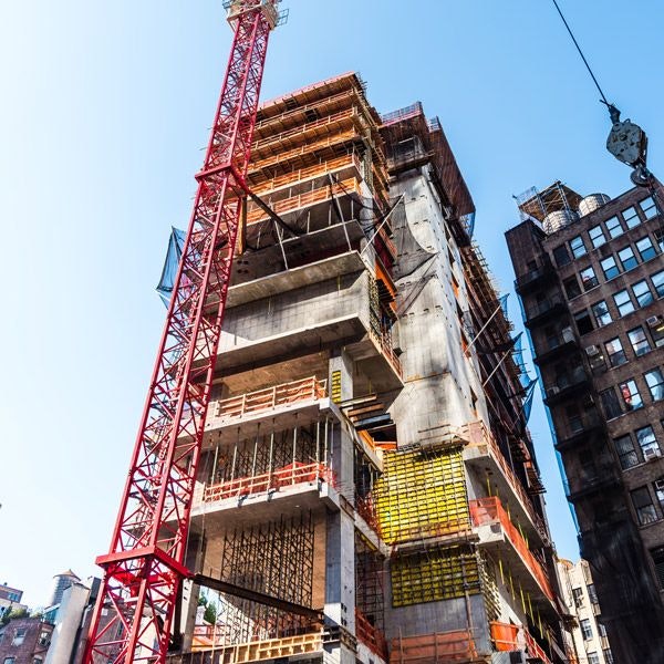View of building under construction