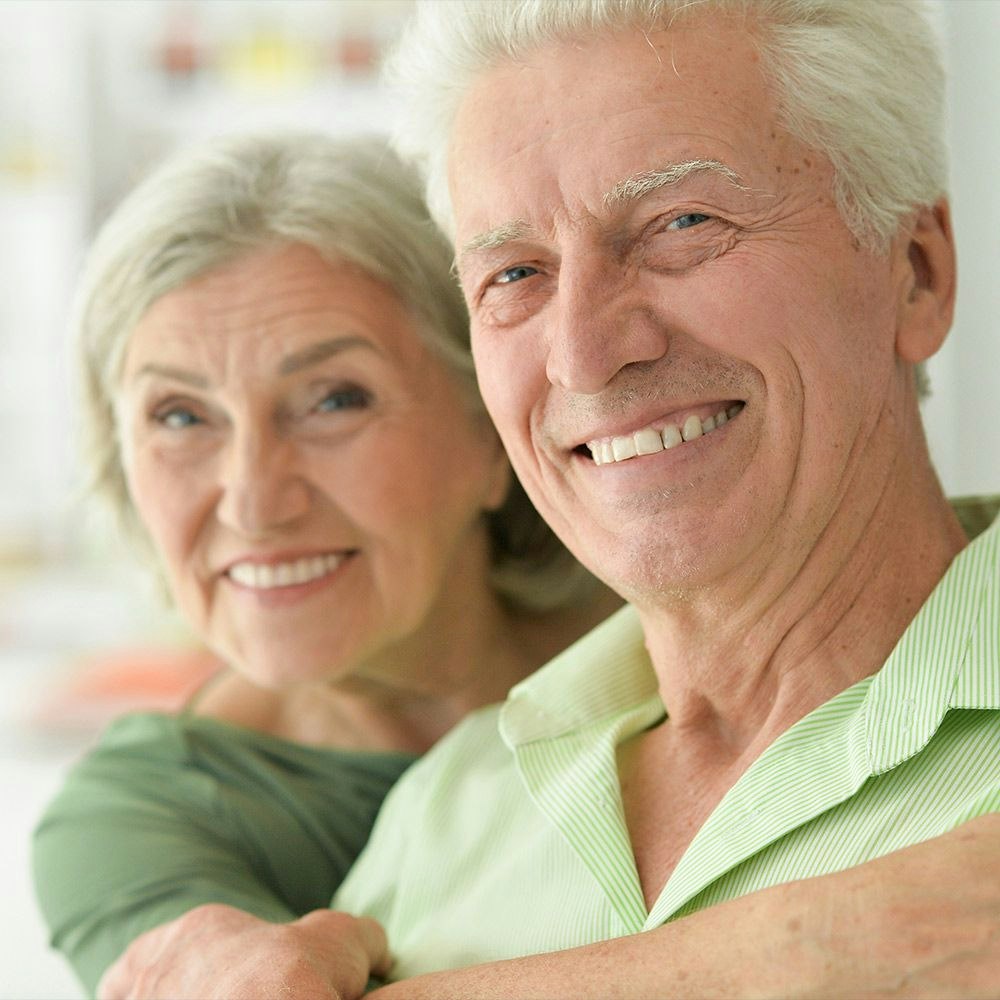 Older couple smiling