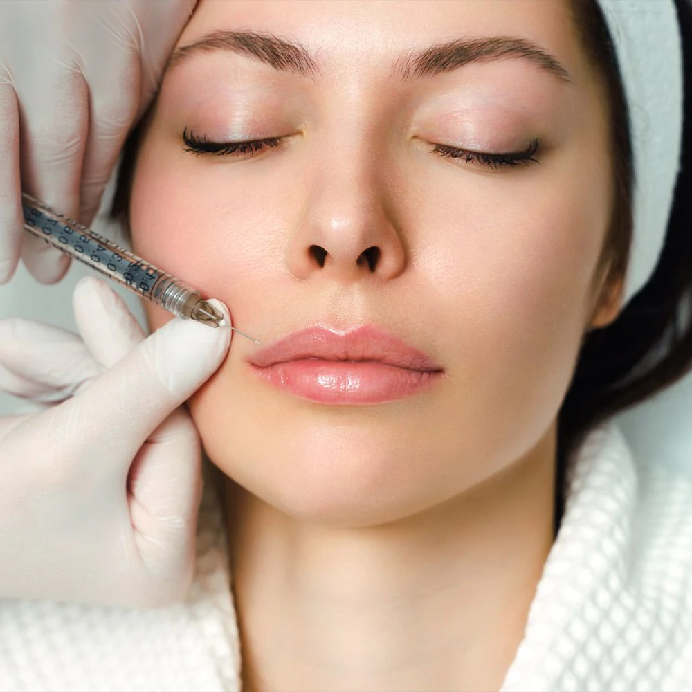 person receiving BOTOX injection