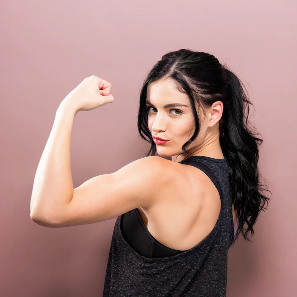 Woman Flexing