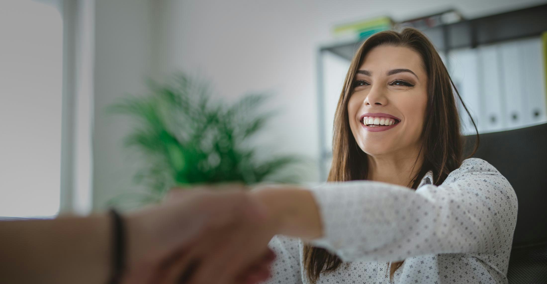 Woman with beautiful smile