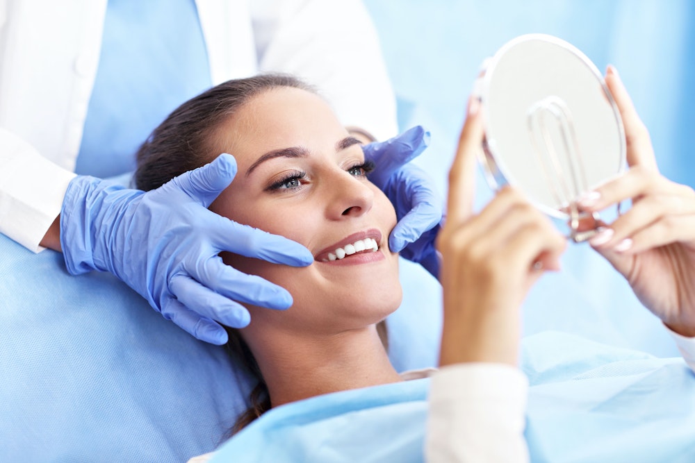 smiling dental patient