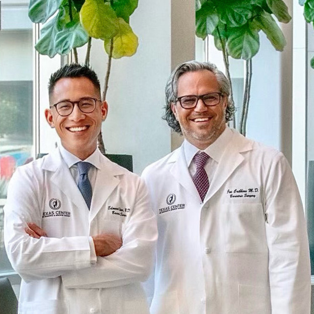 dr joe cribbins and dr edmund chen DAVINCI robotic bariatric surgeons dallas tx