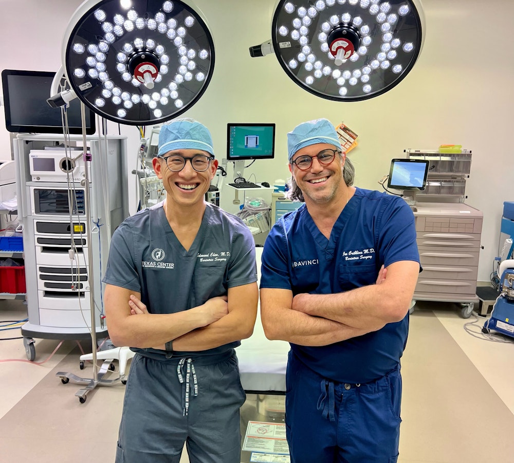 Dr. Chen and Dr. Cribbins in the surgical center