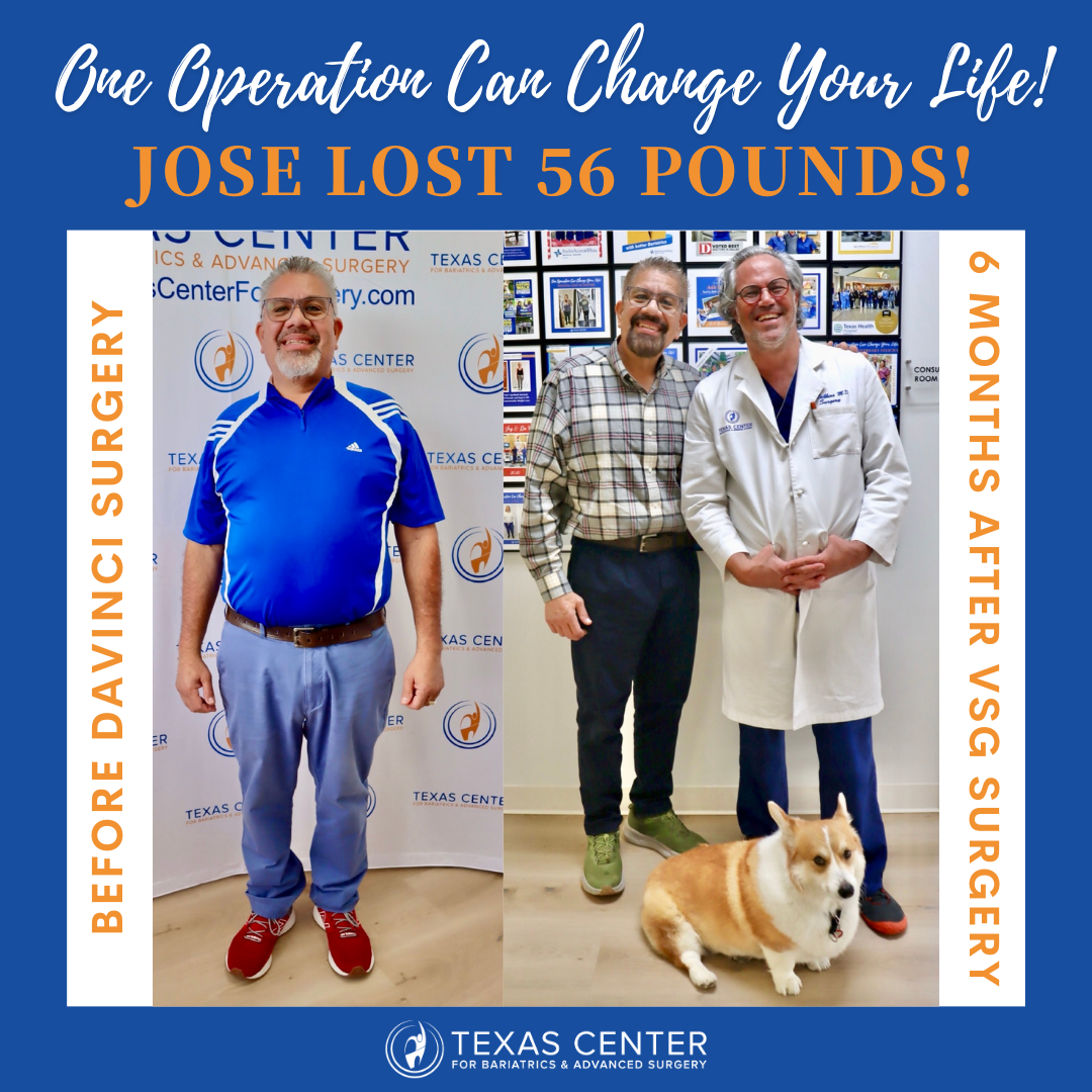 Texas Center for Bariatrics & Advanced Surgery patient after da vinci xi bariatric surgery.