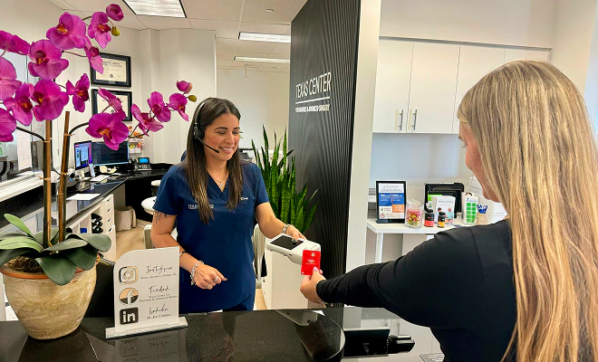Patient making a payment