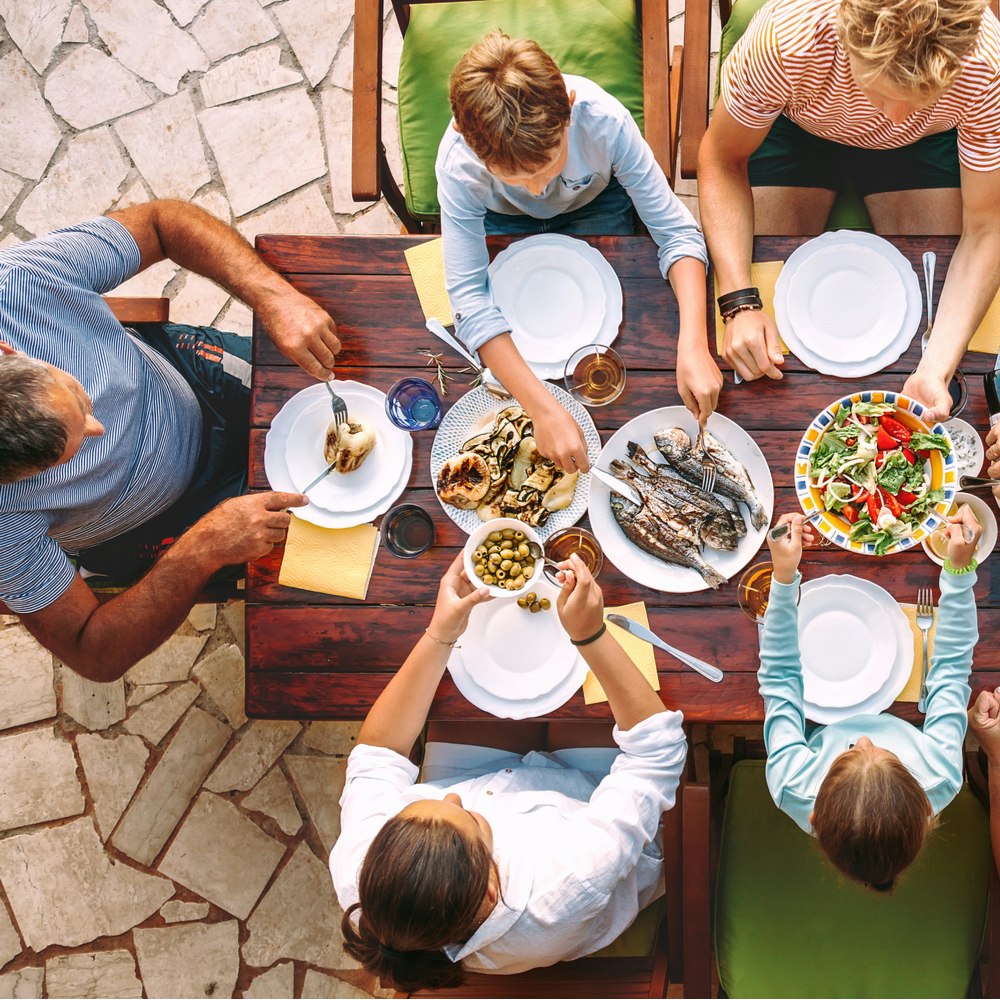 Family eating