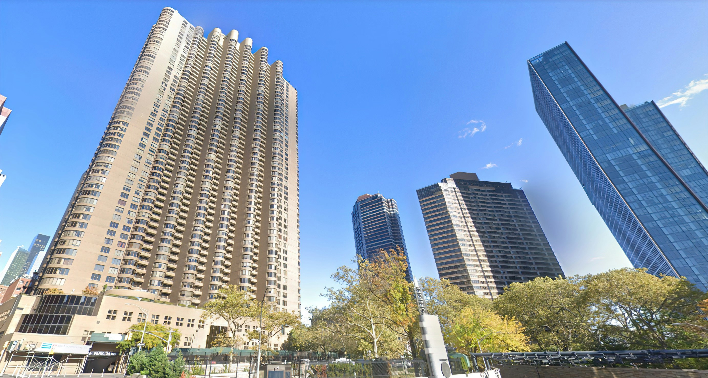 Building on the left