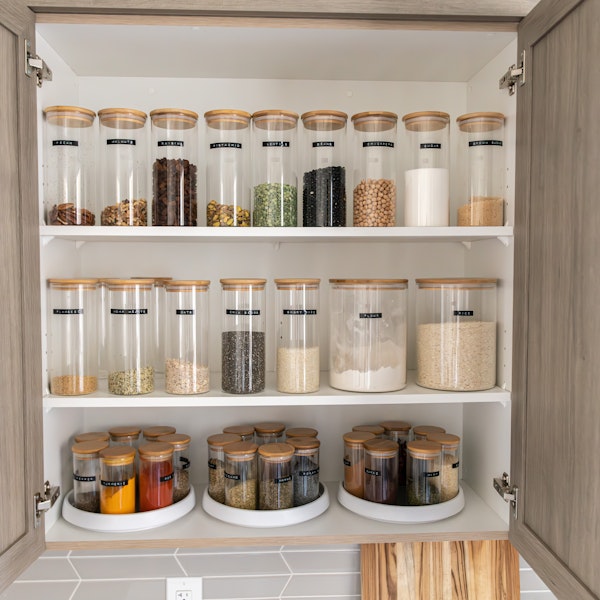 Neatly organized pantry