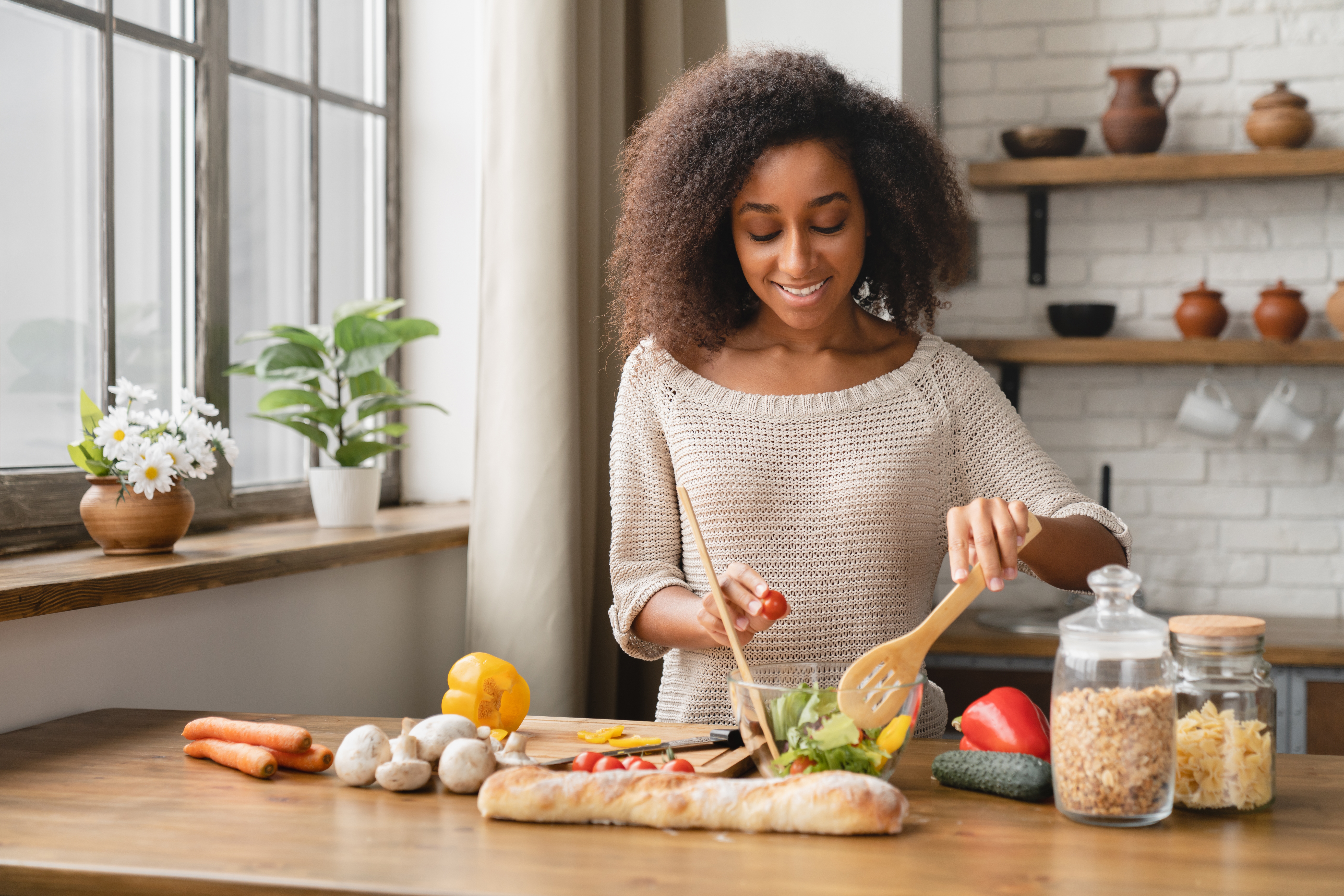 Woman cooking