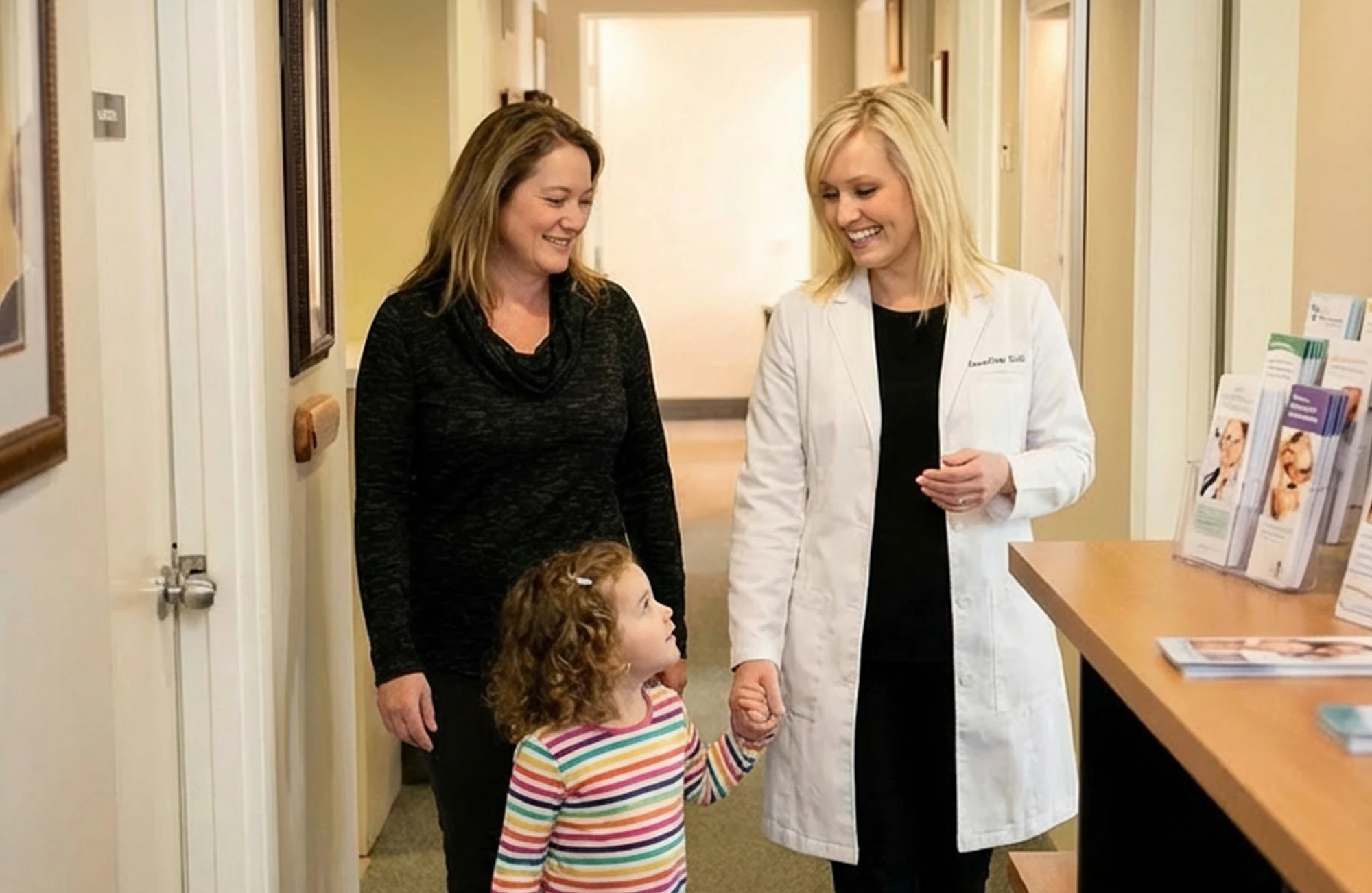 Dr. Shelton with patients