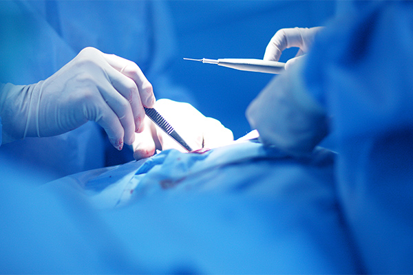 shoulder surgery being performed