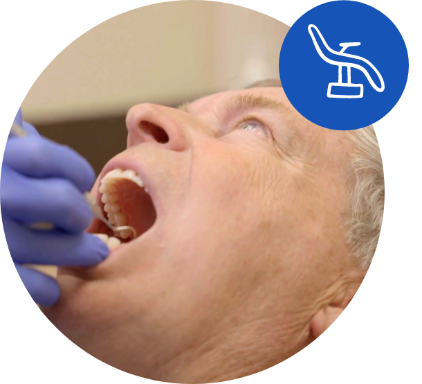 man receiving dental treatment