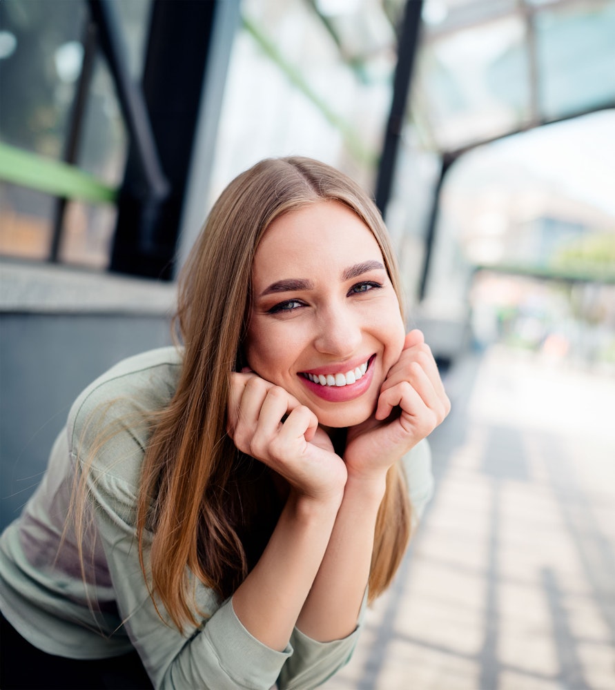Young woman smiling