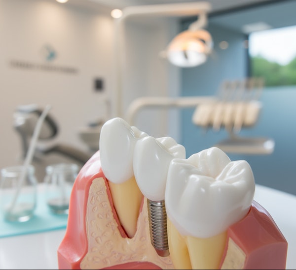 Model of dental implants