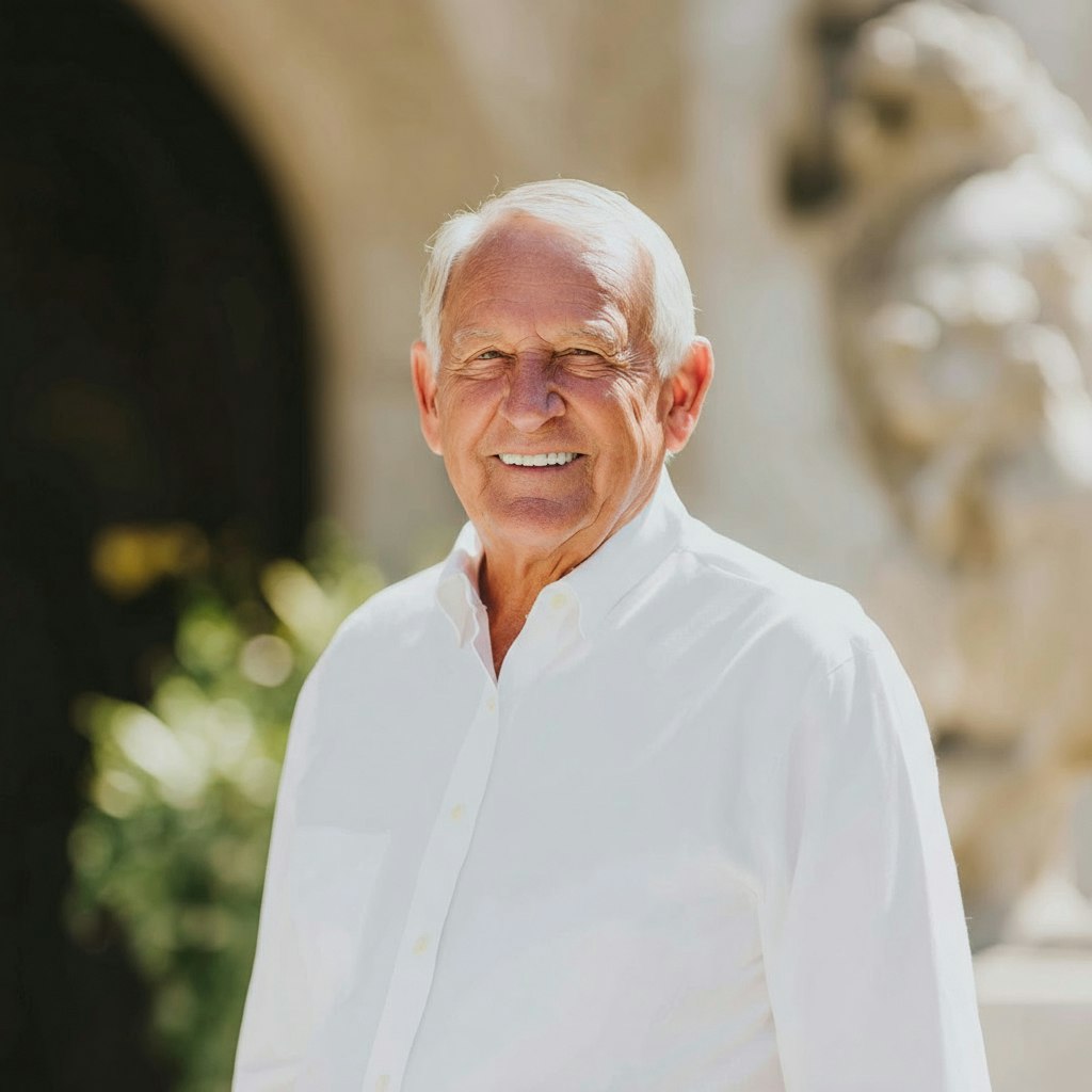 Smiling man with dentures