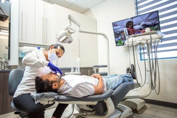 Patient receiving treatment