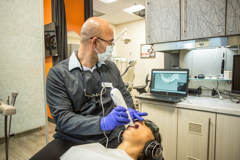 Dr. Falcon treating a patient